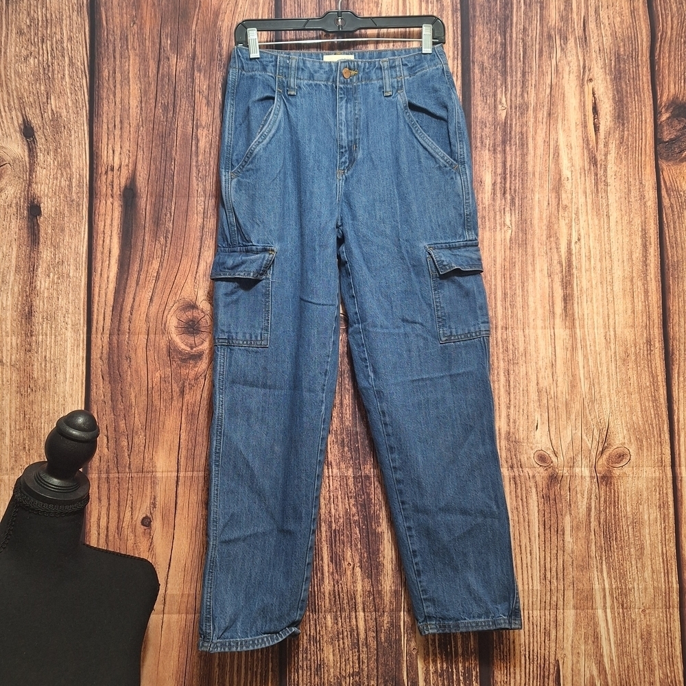 universal threads womens blue cargo pants - Size 2R